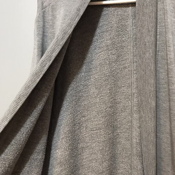 Soma Wknd Gray Knit Cardigan Comfy Lounge Sweater Size S Small Jersey Pockets - Picture 4 of 7